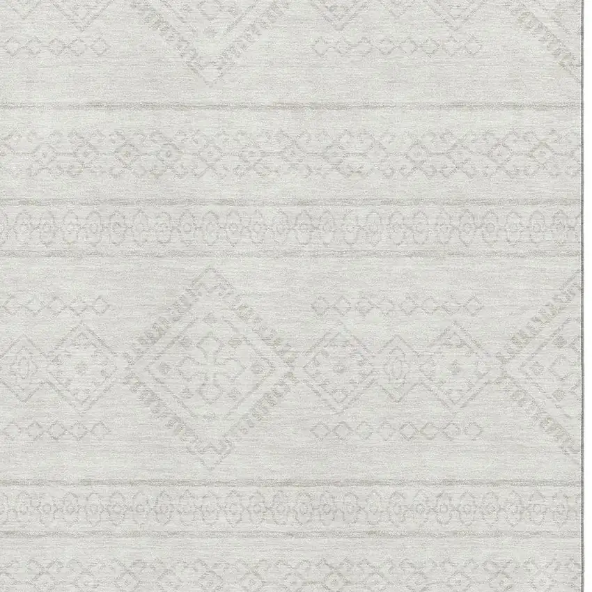 Ivory And Beige Southwestern Washable Area Rug With UV Protection Photo 3