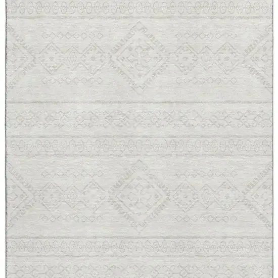 Ivory And Beige Southwestern Washable Area Rug With UV Protection Photo 4