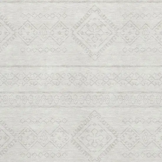 Ivory And Beige Southwestern Washable Area Rug With UV Protection Photo 3