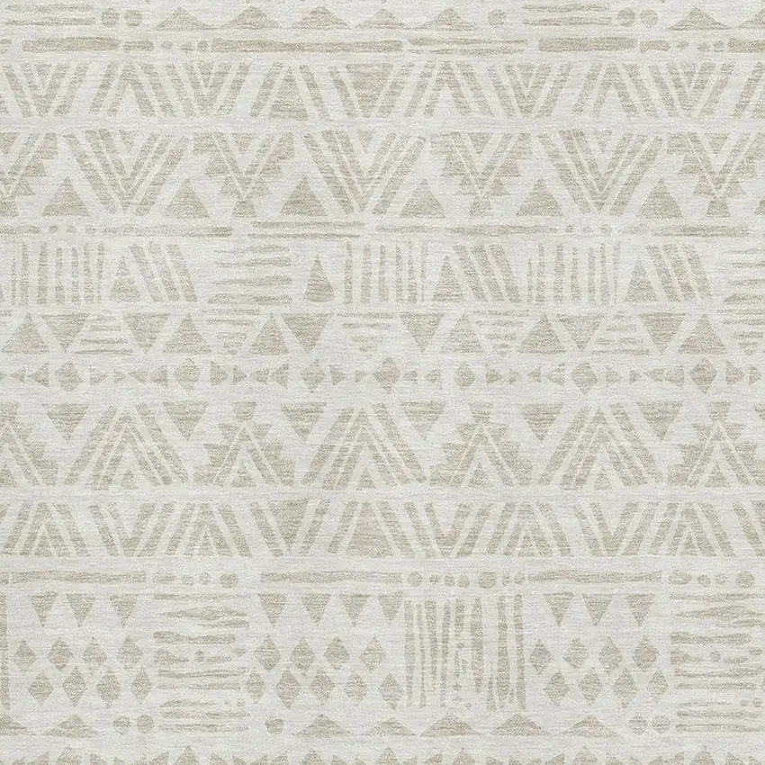 Ivory And Beige Southwestern Washable Area Rug With UV Protection Photo 3