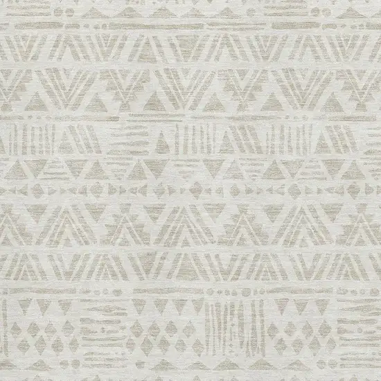 Ivory And Beige Southwestern Washable Area Rug With UV Protection Photo 3