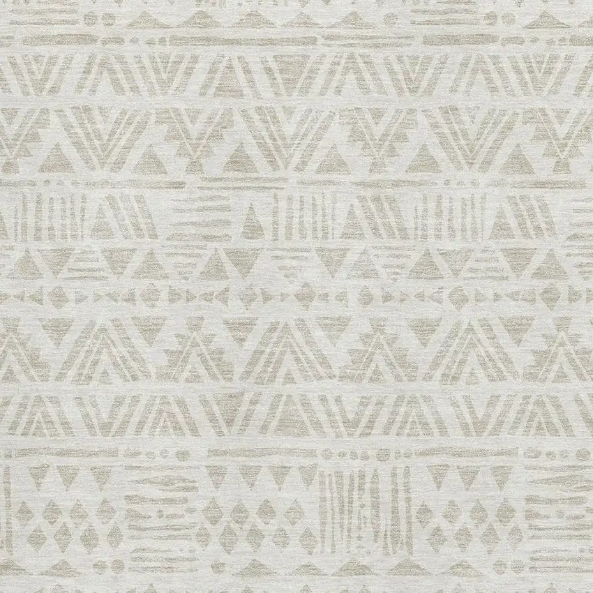 Ivory And Beige Southwestern Washable Area Rug With UV Protection Photo 3