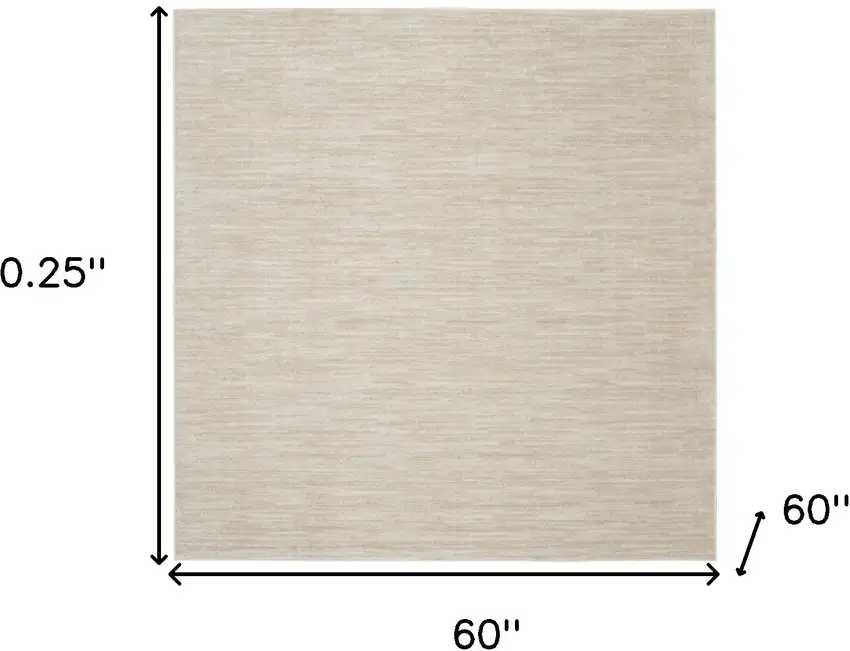 Ivory And Beige Square Non Skid Indoor Outdoor Area Rug Photo 5