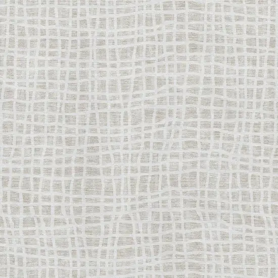 Ivory And Beige Striped Washable Area Rug With UV Protection Photo 3