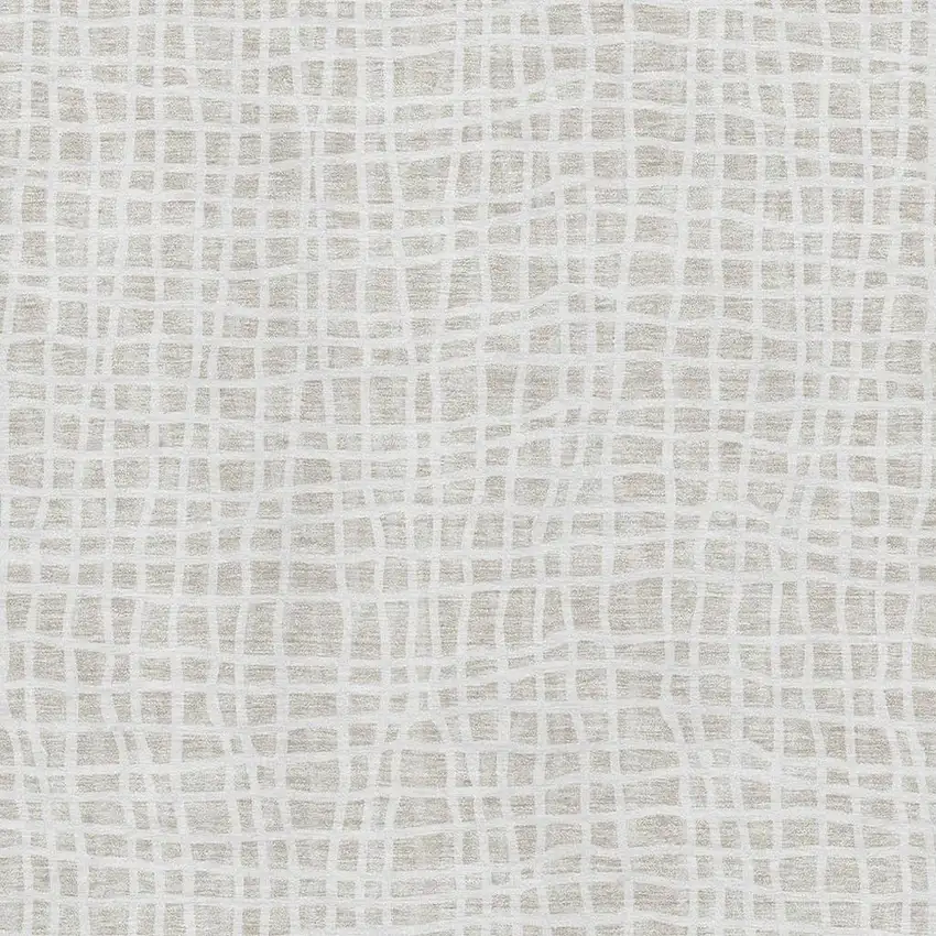 Ivory And Beige Striped Washable Area Rug With UV Protection Photo 3