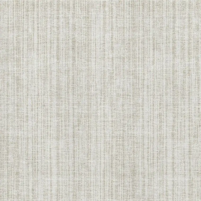 Ivory And Beige Striped Washable Area Rug With UV Protection Photo 5