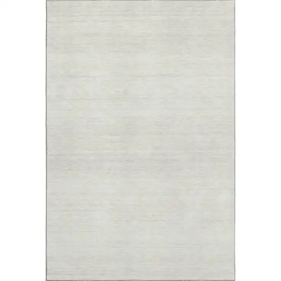 Ivory And Beige Striped Washable Area Rug With UV Protection Photo 6