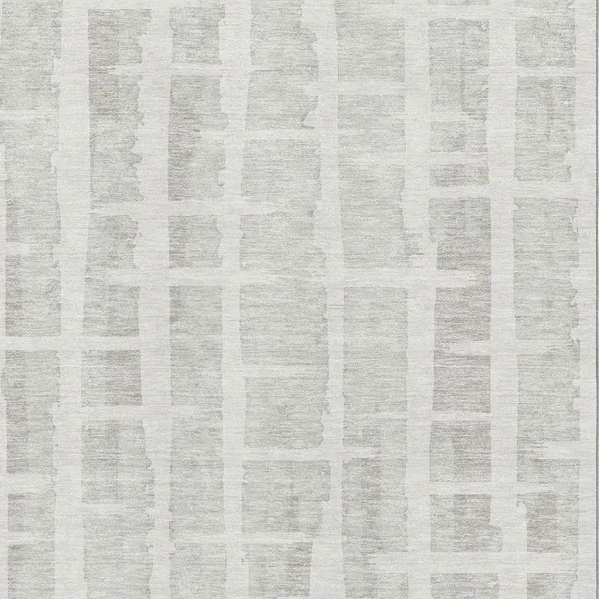 Ivory And Beige Striped Washable Area Rug With UV Protection Photo 3