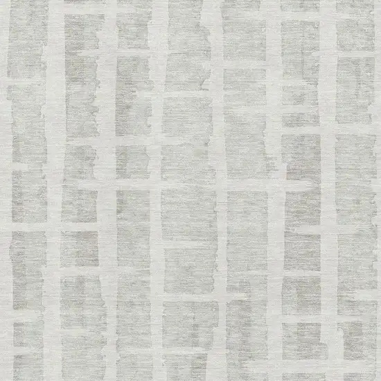 Ivory And Beige Striped Washable Area Rug With UV Protection Photo 3