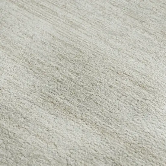 Ivory And Beige Striped Washable Area Rug With UV Protection Photo 3