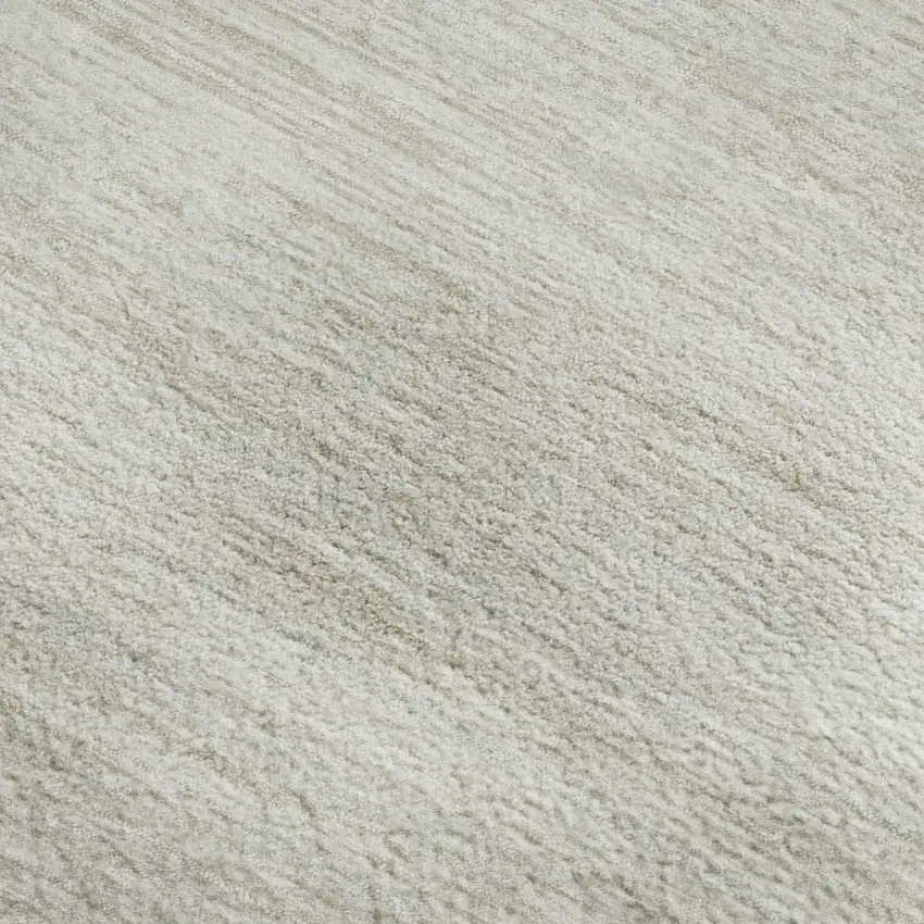 Ivory And Beige Striped Washable Area Rug With UV Protection Photo 4