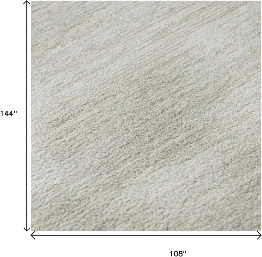 Ivory And Beige Striped Washable Area Rug With UV Protection Photo 9