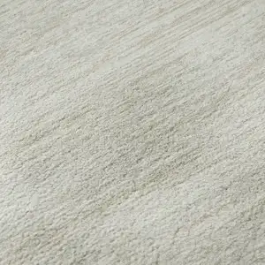 Photo of Ivory And Beige Striped Washable Area Rug With UV Protection