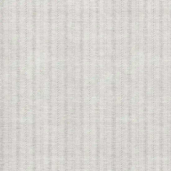 Ivory And Beige Striped Washable Area Rug With UV Protection Photo 4