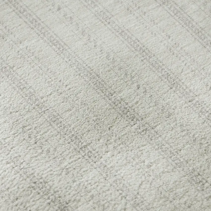 Ivory And Beige Striped Washable Area Rug With UV Protection Photo 7