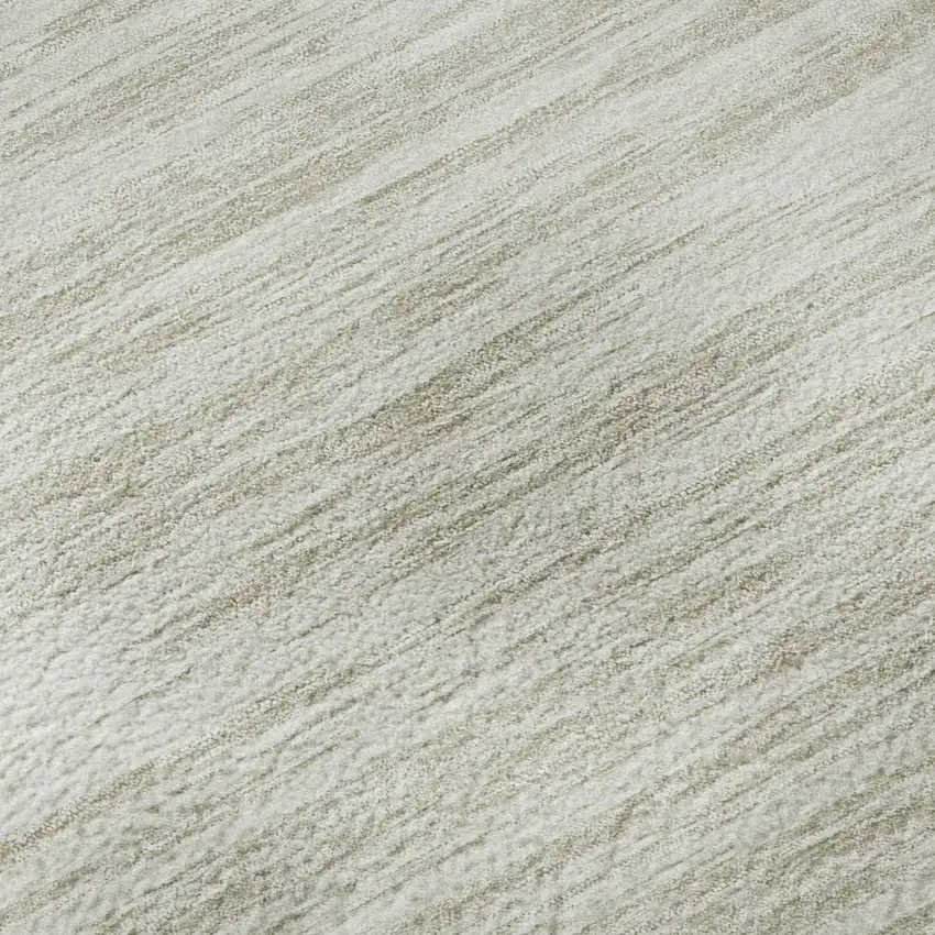 Ivory And Beige Striped Washable Area Rug With UV Protection Photo 7