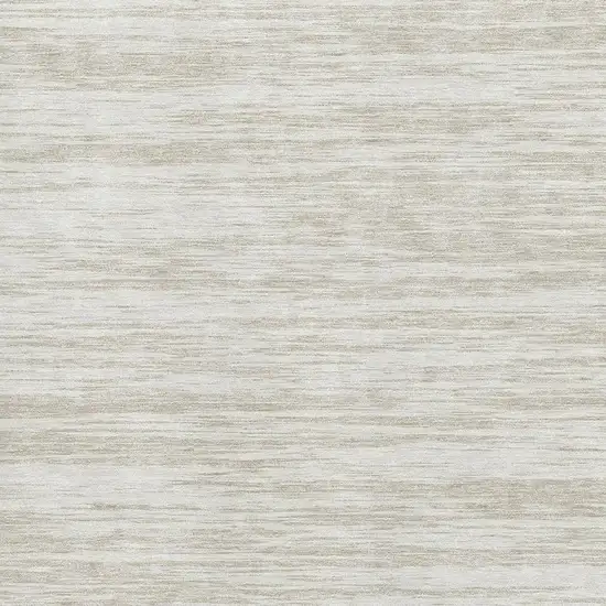 Ivory And Beige Striped Washable Area Rug With UV Protection Photo 2