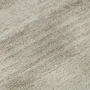 Photo of Ivory And Beige Striped Washable Area Rug With UV Protection