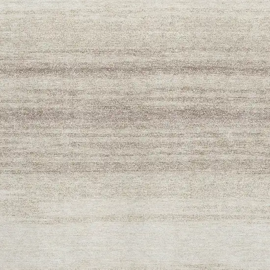 Ivory And Beige Striped Washable Area Rug With UV Protection Photo 2