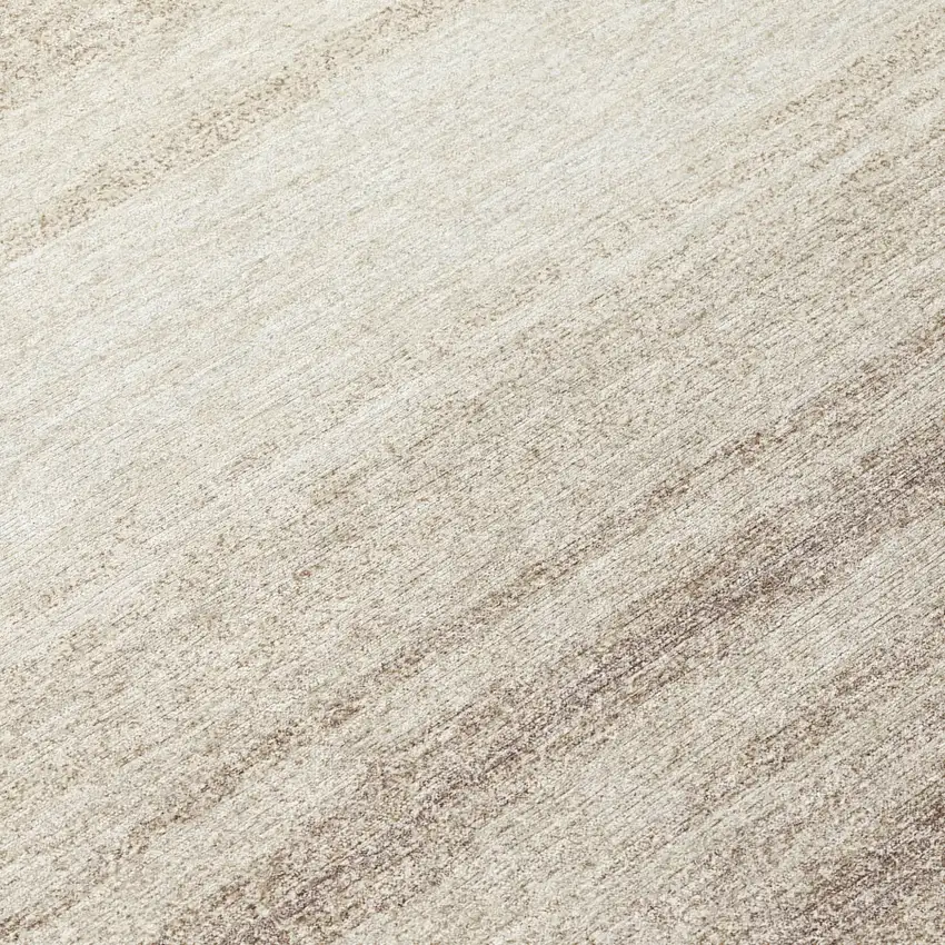 Ivory And Beige Abstract Washable Indoor Outdoor Area Rug Photo 8