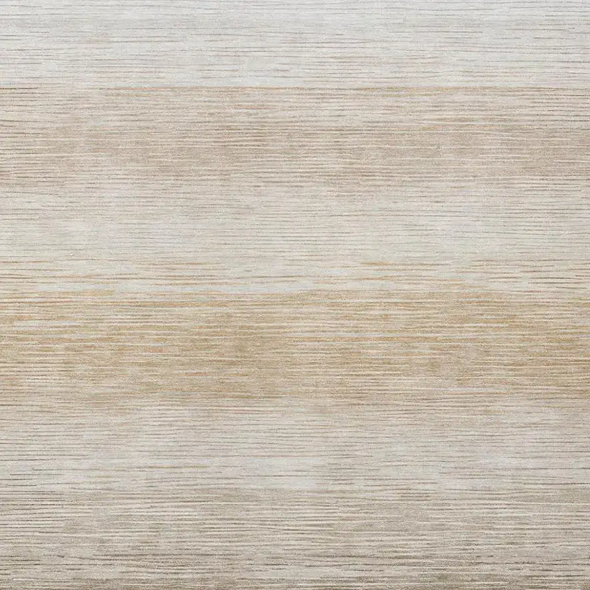 Ivory And Beige Striped Washable Indoor Outdoor Area Rug Photo 2