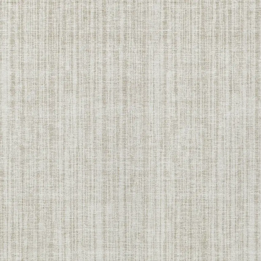 Ivory And Beige Striped Washable Indoor Outdoor Area Rug Photo 4