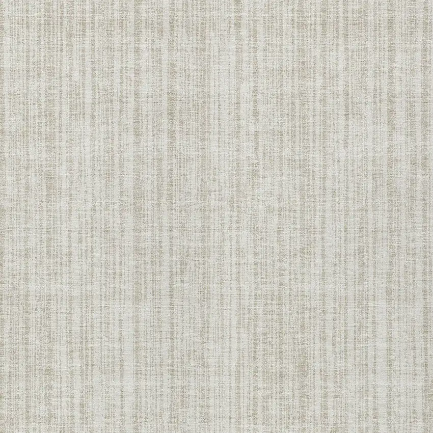 Ivory And Beige Striped Washable Indoor Outdoor Area Rug Photo 4