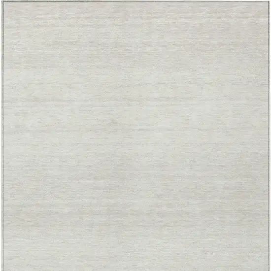 Ivory And Beige Striped Washable Indoor Outdoor Area Rug Photo 7