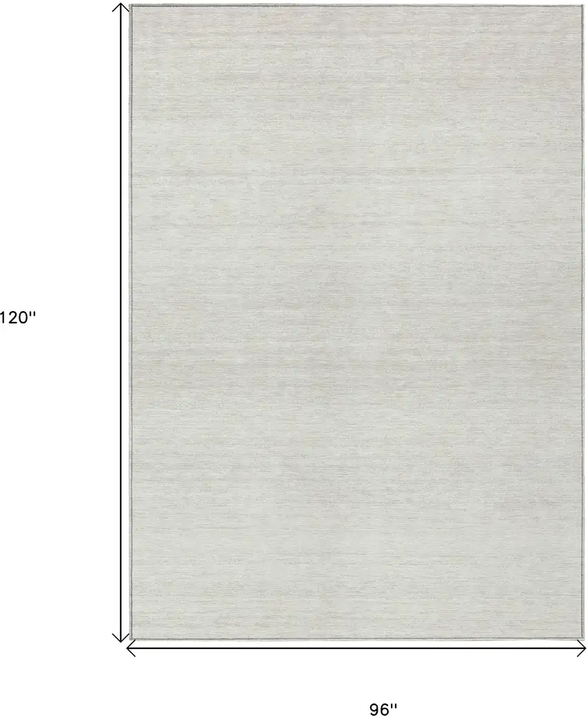 Ivory And Beige Striped Washable Indoor Outdoor Area Rug Photo 3