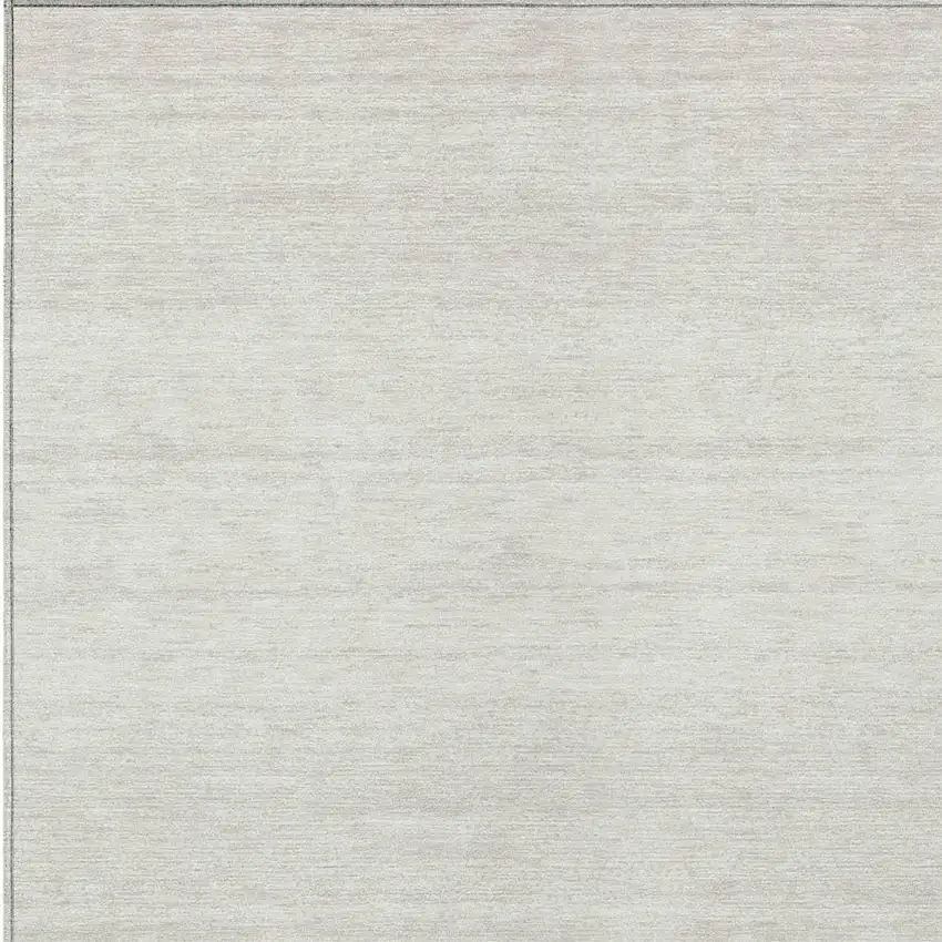 Ivory And Beige Striped Washable Indoor Outdoor Area Rug Photo 6