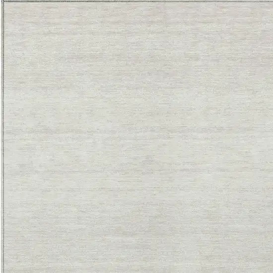 Ivory And Beige Striped Washable Indoor Outdoor Area Rug Photo 6