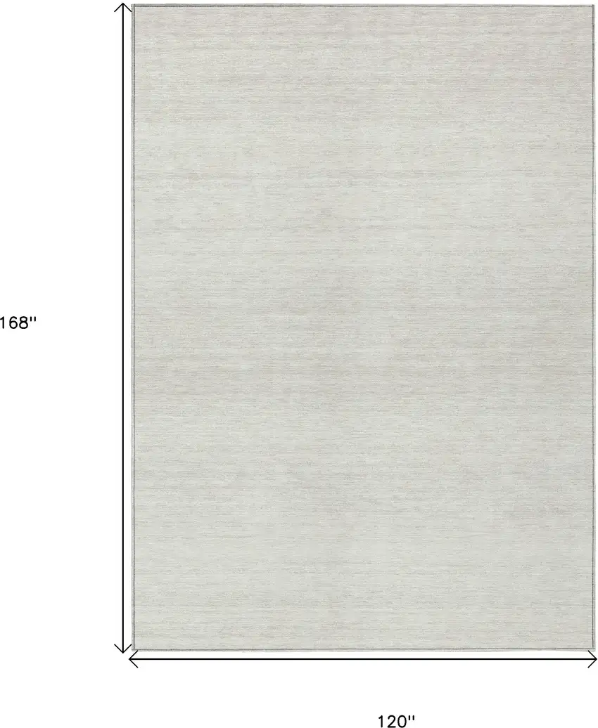 Ivory And Beige Striped Washable Indoor Outdoor Area Rug Photo 3