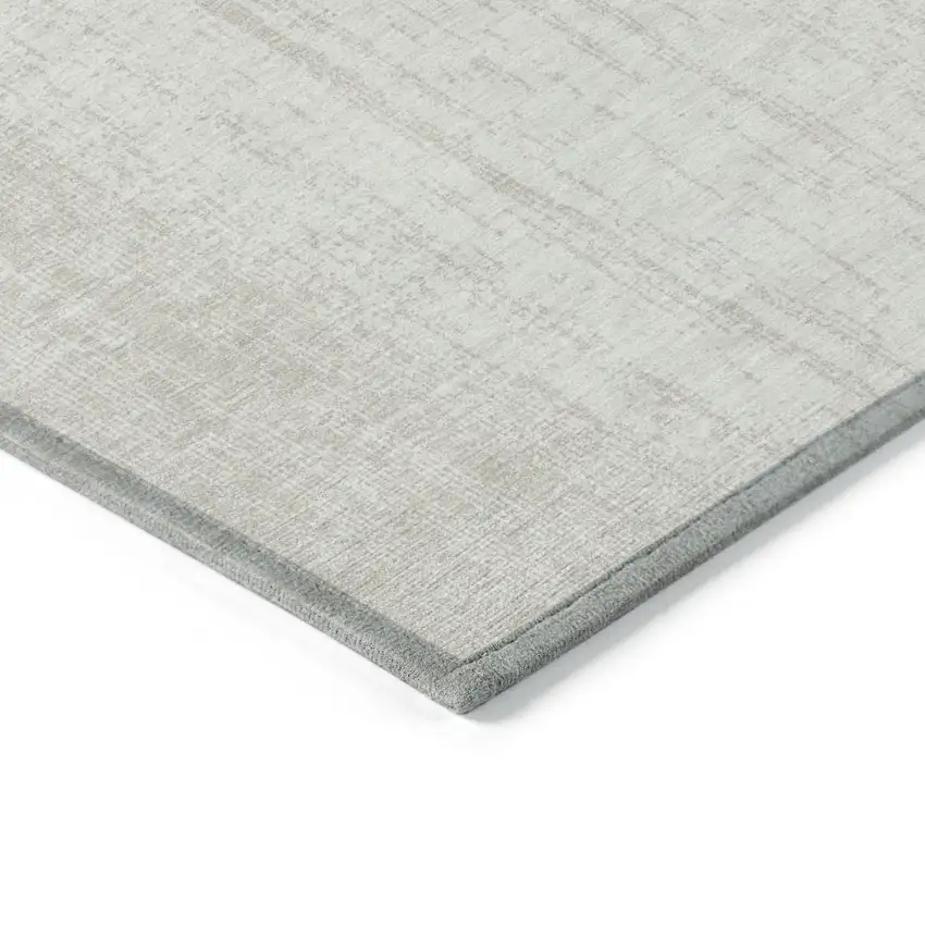 Ivory And Beige Striped Washable Indoor Outdoor Area Rug Photo 5