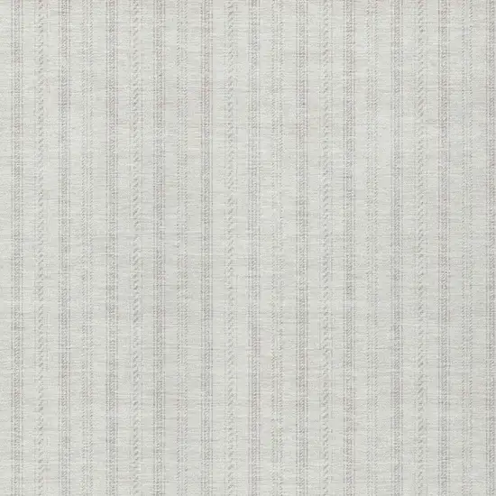 Ivory And Beige Striped Washable Indoor Outdoor Area Rug Photo 5