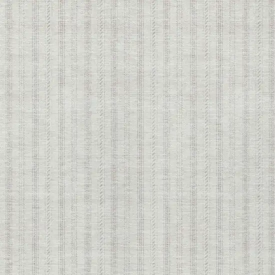 Ivory And Beige Striped Washable Indoor Outdoor Area Rug Photo 5