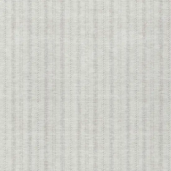 Ivory And Beige Striped Washable Indoor Outdoor Area Rug Photo 5