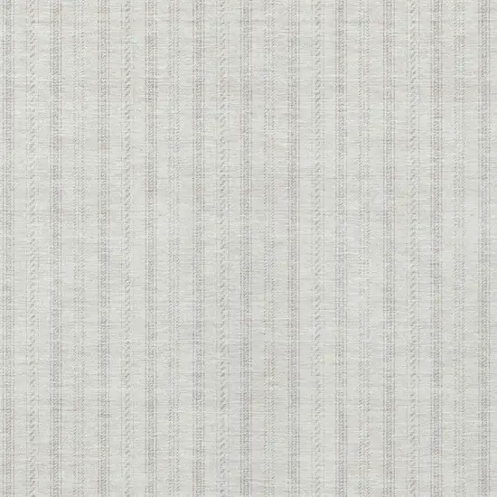 Ivory And Beige Striped Washable Indoor Outdoor Area Rug Photo 5