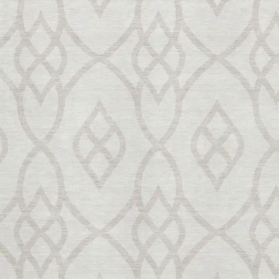 Ivory And Beige Trellis Washable Area Rug With UV Protection Photo 3