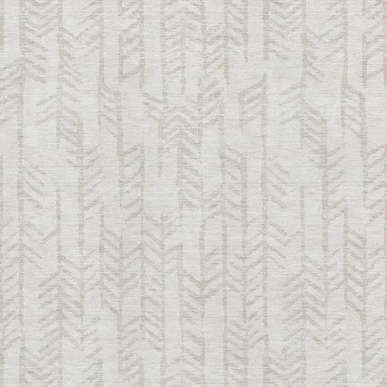 Ivory And Beige Tribal Washable Area Rug With UV Protection Photo 3