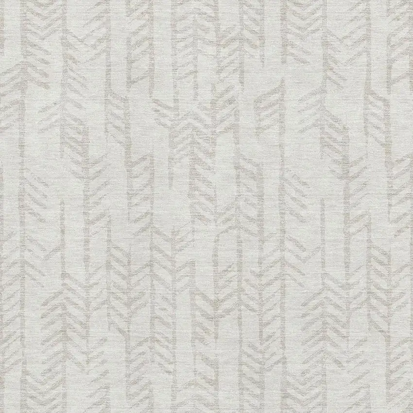 Ivory And Beige Tribal Washable Area Rug With UV Protection Photo 3