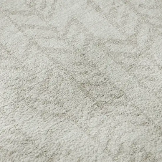 Ivory And Beige Tribal Washable Area Rug With UV Protection Photo 9