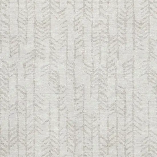 Ivory And Beige Tribal Washable Area Rug With UV Protection Photo 3