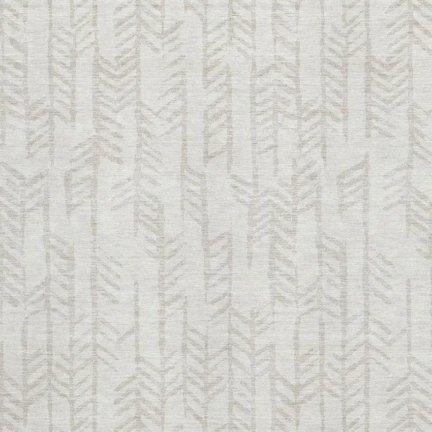 Ivory And Beige Tribal Washable Area Rug With UV Protection Photo 3