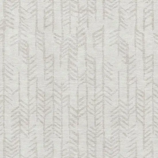 Ivory And Beige Tribal Washable Area Rug With UV Protection Photo 3