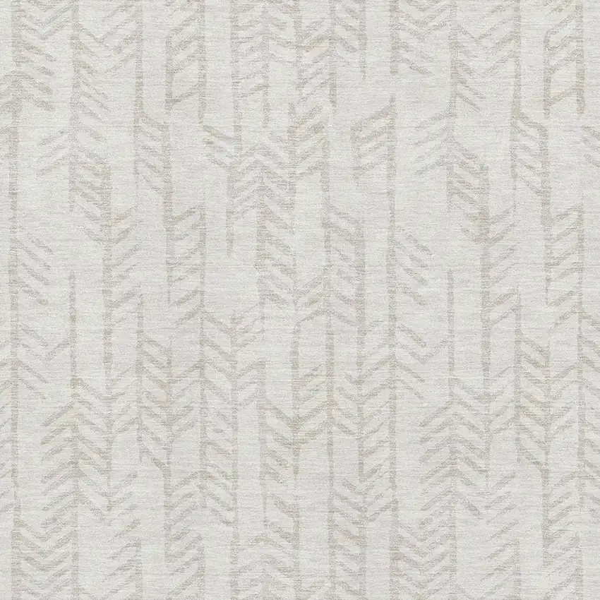 Ivory And Beige Tribal Washable Area Rug With UV Protection Photo 3