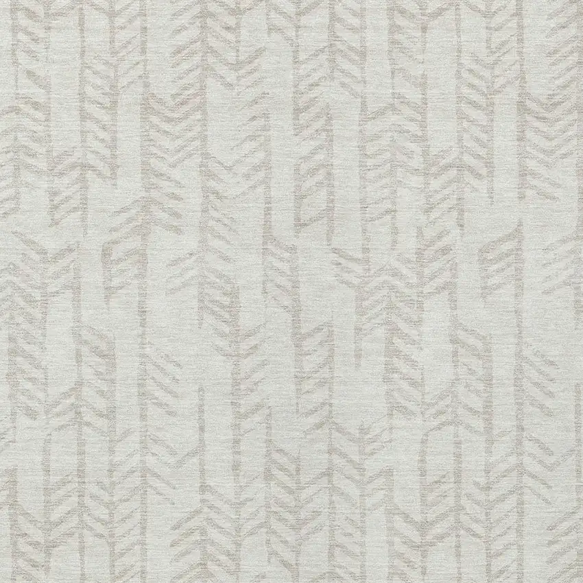 Ivory And Beige Tribal Washable Indoor Outdoor Area Rug Photo 6