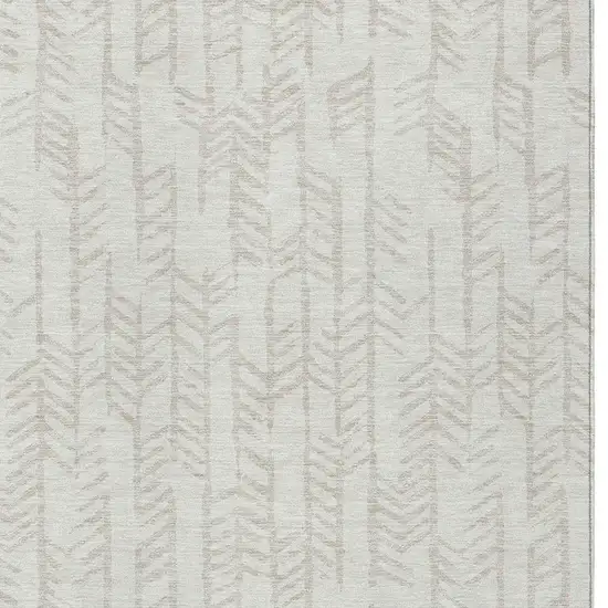 Ivory And Beige Tribal Washable Indoor Outdoor Area Rug Photo 6