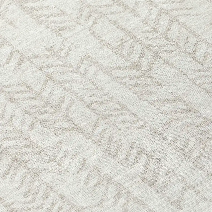 Ivory And Beige Tribal Washable Indoor Outdoor Area Rug Photo 8