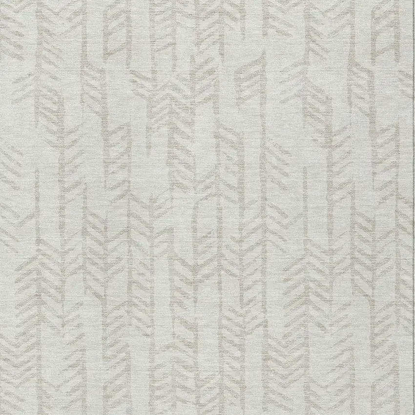 Ivory And Beige Tribal Washable Indoor Outdoor Area Rug Photo 6