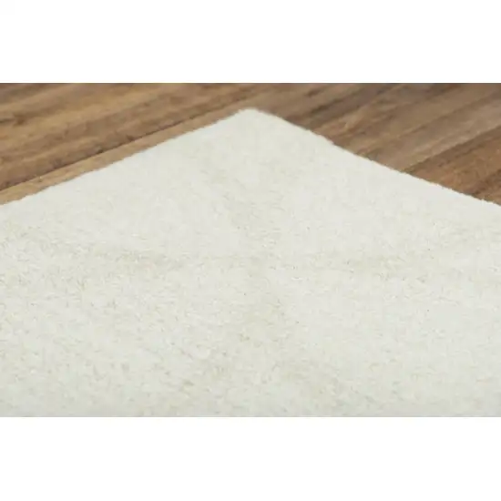 Ivory And Beige Wool Geometric Hand Tufted Area Rug Photo 4